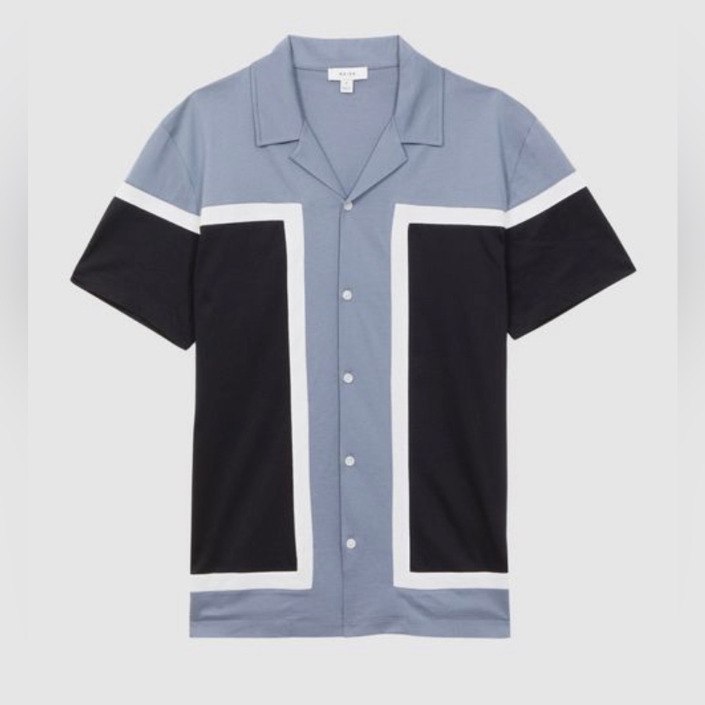 REISS Mercerised Colourblock Shirt